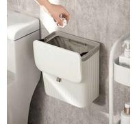 Shein 1 pieza Papelera de pared, diseñada especialmente para uso en sala de estar y cocina del hogar, tipo colgante con tapa abatible, se puede colgar en la
