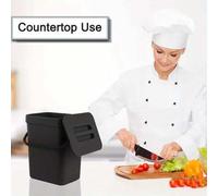 Shein 1 pieza Papelera multifunción, Papelera colgante de 3L/0,79 galones, Papelera de cocina conveniente, Papelera de pared 2 en 1, Papelera de compost de