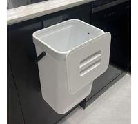 Shein 1 pieza Papelera multifunción, Papelera colgante de 3L/0,79 galones, Papelera de cocina conveniente, Papelera de pared 2 en 1, Papelera de compost de