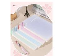 Shein 1 pieza - Paquete de cuadernos de hojas sueltas B5 con doble ángulo elegante, 60 hojas rayadas cada uno, diario desmontable, cuaderno estético con esp