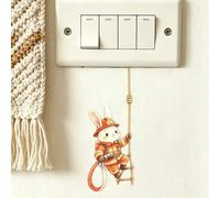 Shein 1 pieza Pegatina de interruptor de luz con diseño de animal de dibujos animados, pegatina de decoración para habitación de niños, decoración de pared