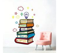 Shein 1 pieza Pegatina decorativa en forma de libro con diseño de dibujos animados para la pared de la habitación del bebé, decoraciones y regalos para baby