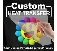Shein 1 Pieza Pegatinas DIY, Película de Transferencia de Calor Personalizada, Parches Termoadhesivos, Etiquetas de Sello Lavables, Suministros DIY para Cam