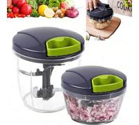 Shein 1 pieza Picador de verduras multifuncional de cocina, prensa de ajo, procesador de alimentos manual, herramienta picadora de verduras, picador portáti