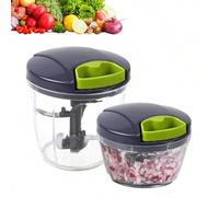 Shein 1 pieza Picadora de verduras de cocina, procesador de alimentos manual multifuncional, picadora de ajo de tracción manual portátil, cortadora de cebol