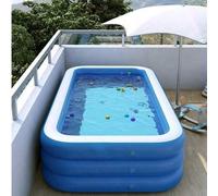 Shein 1 pieza Piscina inflable, cuadrada multicapa, ofrece múltiples tamaños, adecuada para natación en el jardín, fiestas de piscina de verano, reuniones f