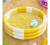 Shein 1 pieza Piscina inflable redonda amarilla para adultos, piscina inflable familiar extra grande y reforzada, adecuada para adultos, exteriores, jardín,