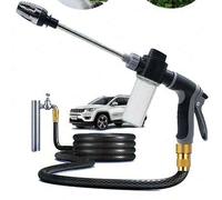 Shein 1 pieza Pistola de rociado de alta presión, boquilla de metal ajustable, limpiador de espuma de plástico para coche, boquilla de tanque de espuma de a