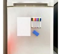 Shein 1 pieza Pizarra blanca magnética para refrigerador, Pizarra magnética borrable para notas, Tamaños A3 A4 A5, Pizarra blanca magnética móvil para refri