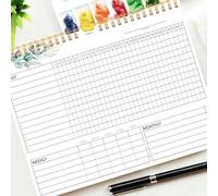 Shein 1 pieza Planificador semanal de 52 páginas, bloc de notas de planificación diaria minimalista con lista de tareas colorida, notas y rastreador de hábi