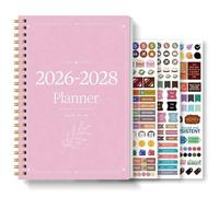 Shein 1 pieza Planificador semanal y mensual minimalista 2026-2028, cuaderno de agenda académica A5 con espiral de 24 meses con horario semanal y diario, ad
