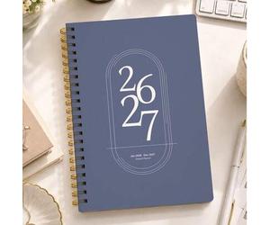 Shein 1 pieza Planificador Semanal y Mensual para Maestros de Enero 2026 a Diciembre 2027, Planificador Minimalista Mensual Semanal Diario con Cuaderno de C