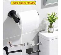 Shein 1 pieza Portarrollos de papel higiénico de acero inoxidable adhesivo, dispensador de papel higiénico impermeable, accesorios de baño, montaje en pared