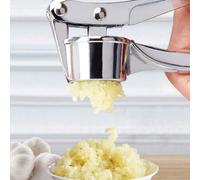 Shein 1 pieza Prensa de ajo de acero inoxidable, triturador de ajo multifuncional, picador de ajo, utensilio de cocina antiadherente fácil de limpiar en lav