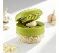 Shein 1 Pieza Prensa de ajo, Picadora, Especificaciones universales de picado de ajo, Operación manual fácil, Tabla de cortar fácil de limpiar, Diseño compa