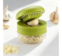 Shein 1 pieza Prensa de ajo y picadora de uso pesado - Trituradora y picadora de ajo manual con placa de picado de fácil limpieza, diseño compacto y portáti