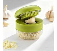 Shein 1 pieza Prensa manual de ajo, utensilio de cocina multifuncional de plástico para ajo picado y rebanado, herramienta de cocina portátil y fácil de tra