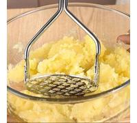 Shein 1 pieza Prensador de patatas, frijoles y verduras de acero inoxidable mejorado, prensador de alimentos manual, herramienta de cocina, apto para hacer