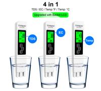 Shein 1 pieza Probador portátil de calidad del agua A5, medidor TDS de 3 en 1, medidor de EC y termómetro, rango de medición 0-9999ppm, preciso y confiable,