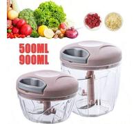 Shein 1 pieza Procesador de alimentos manual, Picadora portátil de ajo y cebolla accionada a mano, Molinillo de ajo, Picadora de cebolla, Cortador de ceboll