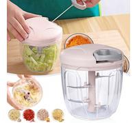 Shein 1 pieza Procesador de alimentos manual portátil, picadora de verduras, picadora de ajo, jengibre y cebolla para verduras, frutas, frutos secos y hierb