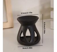 Shein 1 pieza Quemador de incienso de cerámica artesanal trifoliado, decoración de difusor de vela y aceite esencial de estilo japonés como regalo