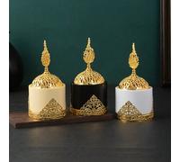 Shein 1 pieza Quemador de incienso de estilo minimalista y lujoso, combinación de hierro artístico y resina, decoración de escritorio de oficina, ornamento