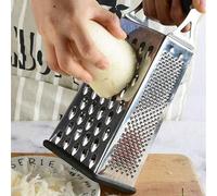 Shein 1 pieza Rallador multifuncional de acero inoxidable 4 en 1, Cortador multifuncional para el hogar, Rallador de 4 caras, Cortador de queso, Cortador de