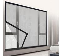 Shein 1 pieza Red mosquitera para puertas y ventanas, fácil instalación, desmontable, sin necesidad de perforar, malla adhesiva, reutilizable, esencial para