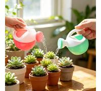 Shein 1 pieza Regadera de plástico mini, mango ergonómico, apta para plantas de interior y exterior, cuidado de plantas de jardinería, accesorios para niños