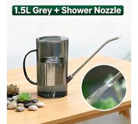Shein 1 pieza Regadera transparente gris con cabezal de ducha desmontable, regadera de pico largo para plantas, adecuada para suculentas y jardines interior