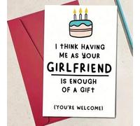 Shein 1 pieza, regalo, tarjeta de cumpleaños divertida para novio o novia que incluye sobre, tarjeta de mensaje, tarjeta de agradecimiento, tarjeta de felic