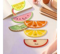 Shein 1 pieza Regla de acrílico personalizada, Regla para cortar frutas para niños, Regalos de útiles escolares personalizados para el día de regreso a la e