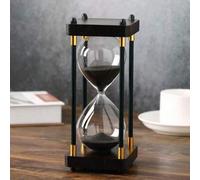 Shein 1 pieza Reloj de arena clásico de madera de 30 minutos, reloj de arena vintage cuadrado, regalo de temporada de graduación y cumpleaños