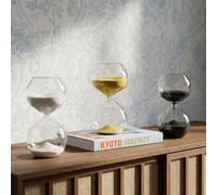 Shein 1 pieza Reloj de arena de vidrio facetado elegante - Silueta geométrica brillante - Acento de escritorio estético para espacios atmosféricos - Regalo