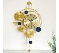 Shein 1 pieza Reloj de pared de metal decorativo, reloj de pared colgante de arte creativo, reloj de pared moderno de tamaño mediano para sala de estar y do