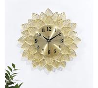Shein 1 pieza Reloj de pared de metal moderno y silencioso (33CM/13 pulgadas) - Reloj decorativo alimentado por batería AA, diseño elegante, adecuado para s