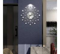 Shein 1 pieza Reloj de pared moderno de metal, reloj de pared silencioso, decoración de pared, decoración del hogar, adecuado para sala de estar, dormitorio