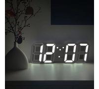 Shein 1 pieza Reloj digital de luz nocturna 3D, reloj de pared/escritorio/mesa, fotosensible inteligente, silencioso, minimalista, creativo, para decoración