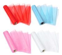 Shein 1 pieza Rollo de tela de organza, Tamaño: 29*2100CM, Decoración central de mesa, Decoración del respaldo de la silla DIY, Caminos de mesa, Decoración
