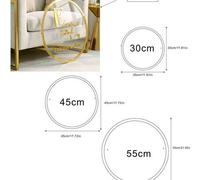 Shein 1 pieza Señalización de espejo acrílico redondo personalizado en color dorado - Señalización para estudio y salón de belleza, adecuado para estudios d