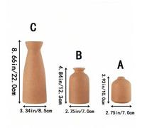 Shein 1 pieza/Set de 3 piezas Jarrón de flores minimalista y simple, estilo nórdico INS para decoración del hogar, jarrón floral para sala de estar, dormito