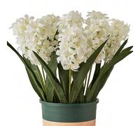Shein 1 pieza/ Set de 3 piezas Ramo de flores de jacinto artificial, flores de glicinia de seda para decoración del hogar, jardín, macetas, cercas exteriore