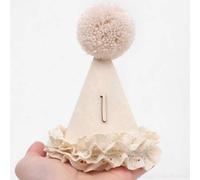 Shein 1 pieza Sombrero de encaje para el 1er cumpleaños - Corona de flores de encaje dulce para el 1er cumpleaños, Tiara de fiesta de princesa, Accesorios p