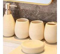 Shein 1 pieza Soporte de cepillo de dientes blanco cepillado con estilo retro simple, organizador de artículos de tocador para baño de hotel, con estética m