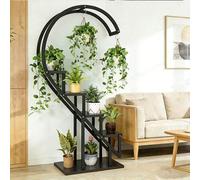 Shein 1 pieza Soporte de madera para plantas - Estantería de esquina multi-planta para interior/exterior, estante redondo para flores de sala de estar/patio