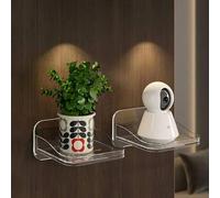 Shein 1 pieza, Soporte de monitoreo, Estante de almacenamiento montado en la pared sin clavos, Diseño perforado, Sin monitoreo de cámara, Exterior del hogar