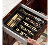 Shein 1 pieza Soporte grande para cucharas de cocina, Estante de almacenamiento de utensilios de cocina, Organizador de cajón para cubiertos, Soporte para c