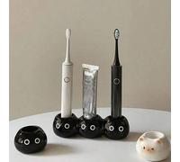 Shein 1 pieza Soporte organizador de cerámica con diseño de gato siamés lindo para cepillo de dientes eléctrico, para colocación de pasta de dientes, decora