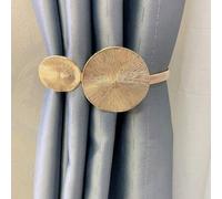 Shein 1 pieza Soporte para cortinas en forma de hoja de loto de metal para decoración del hogar